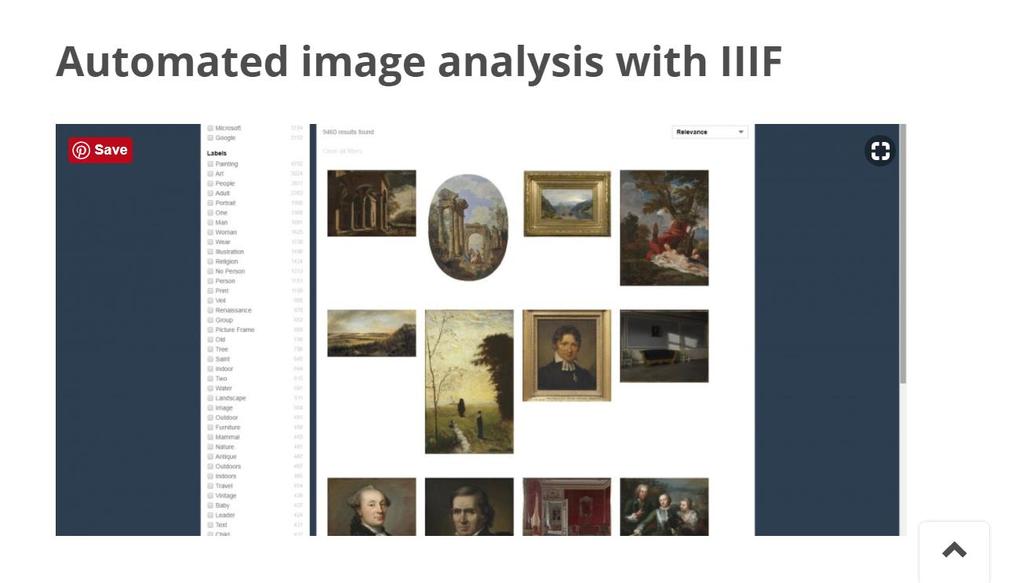 IIIF Presentation and Image APIs used to gather inputs on: image
