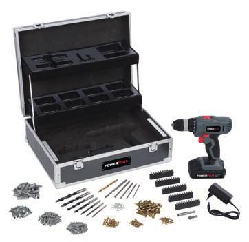 Ø10mm CAPACITY STEEL 10mm WOOD 25mm CONCRETE 10mm FEATURES: LED worklight - 2 speed settings - left/right switch soft grip INCLUDED: 1x drill/screwdriver -