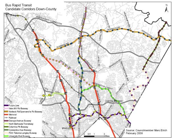 Wheaton Plan for Transit Plan for VM and University BRT Service Enhance Connections to Metrorail station Coordinate