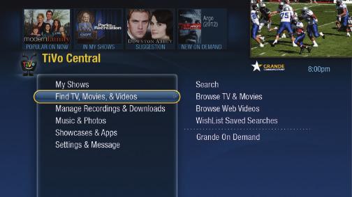 YOUR TIVO SERVICE Multi-Room DVR Powered by TiVo Brings the Joy of TiVo to every TV in your house.