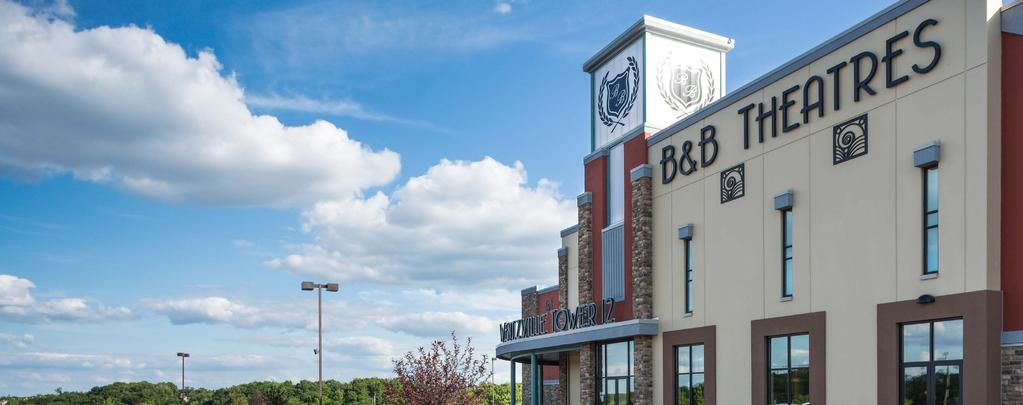 TENANT OVERVIEW B&B Theatres stands for Bills and Bagby, two families that both launched movie theatres and joined forces-for business and love-in 1980.