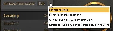 Configuring BRASS SOLO Using Macros for Automatic Assignments (MIDI CCs) 6. Set the Key to C1 by clicking in the field next to it and dragging the mouse up. Setting the MIDI Key 7.