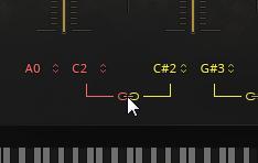 Configuring BRASS SOLO Key Range Setup Unlocking Key Ranges The icon changes to a split chain and you can now adjust the ranges' borders freely. 4.5.