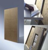 gypsum plaster board which is reconstructed to a flat-panel loudspeaker.