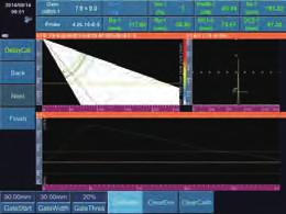 Step-by-step menu guides operators to calibrate velocity, delay, sensitivity and TCG.