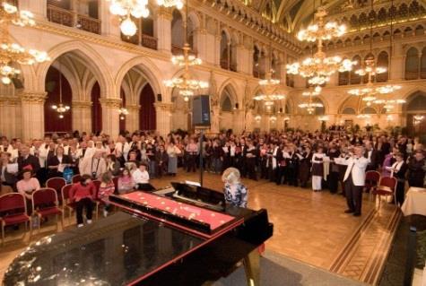 Catherine s Episcopal Church Choir will perform a concert in the Festival Hall of the Vienna City Hall - the magnificent room where Strauss first presented the waltz to the