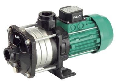 20 Pressure Boosting Single Pumps Wilo-MHIL Non-self priming pump tailored for industrial and heavy-duty applications Impellers and hydraulics made of stainless steel, EPDM elastomers fitted Maximum