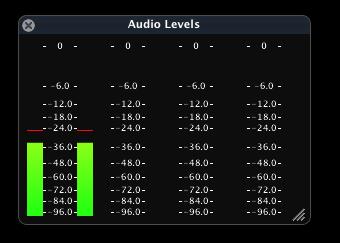20 ScopeBox 2.0 7 VU Meters The VU Meter displays the level of the audio signal in dbfs. It provides both an instant meter and an averaging peak meter. Every spike is displayed, even if very brief.