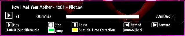 You can use or button to select a video fi le and press OK button to play a video. If you select a subtitle fi le and press OK button, you can select or deselect that subtitle fi le.