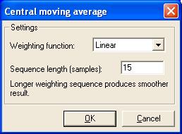 64 5.9. Moving average smoothing 5. Signal analysis Smoothing is the operation that can very often help to extract some useful information from a noisy signal or indistinct FFT sequence.