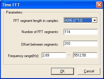 92 6. 3D graphics FFT segment length in samples: Length of a signal segment for the FFT calculation Number of FFT segments: Number of signal segments.