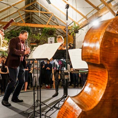 An exclusive membership including your invitation to five pop-up chamber music events throughout the year, at which you will be entertained by musicians of the SSO, while sampling some of the finest