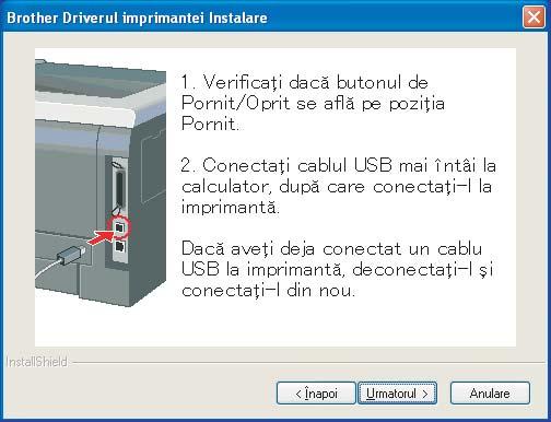 PASUL 2 Instalarea Driverului de Imprimantă Windows Pentru utilizatorii de cablu de interfaţă USB (numai pentru Windows 98/Me/2000/XP) Dacă Expertul Hardware Nou Detectat apare pe computer, faceţi