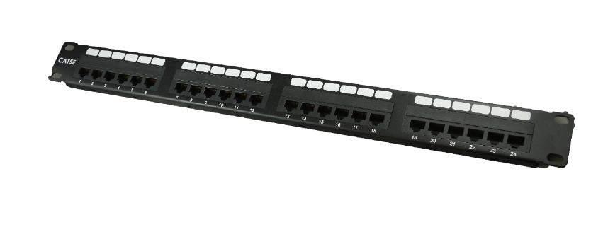 PATCH PANELS PATCH PANELS JLA-PN12 12-PORT HIGH DENSITY PATCH PANEL WITH CAT 5e FEED- THROUGH MODULAR COUPLERS 12