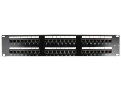 PATCH PANELS PATCH PANELS JLA-PN12 12-PORT HIGH DENSITY PATCH PANEL WITH CAT 6 FEED- THROUGH MODULAR COUPLERS 12 modular couplers pre-installed UTP Cat6 patch panel, wall- mounted 110 IDC 30U