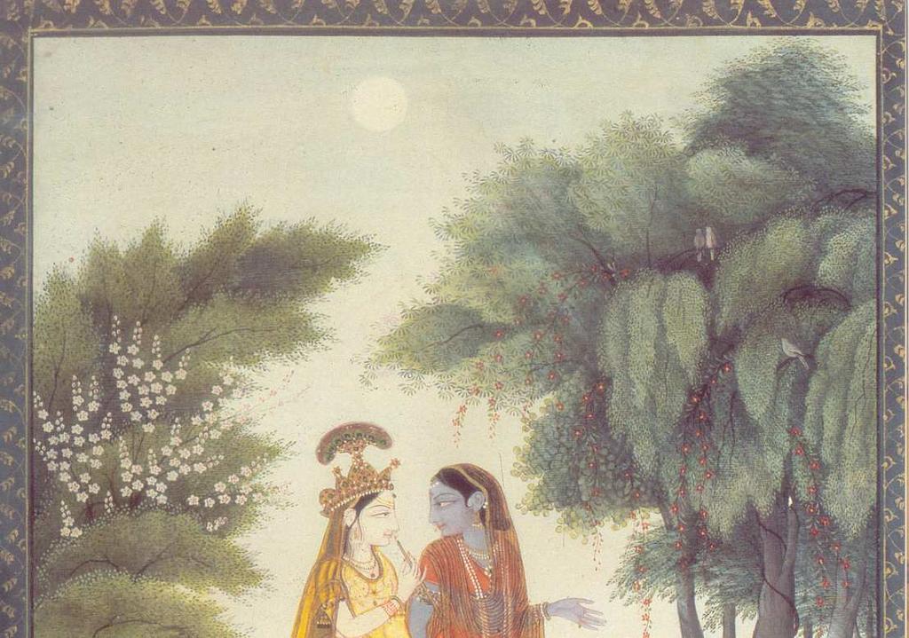 Krishna and Radha Walking