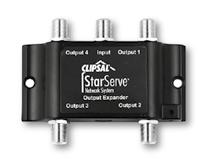 8001/4EX StarServe Output Expander The Output Expander allows you to increase your number of StarServe outputs without using an additional video hub. It consists of one input and four outputs.