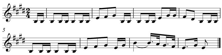 Music/P2 4 SECTION A: AURAL QUESTION 1: RHYTHM Track 1 (to be played three times) Listen to the eight-bar extract from The Gallop from the William Tell Overture by Gioacchino Rossini (1792 1868)