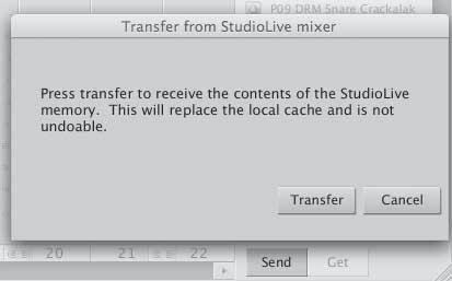 Transfers All Scenes, Fat Channel, FX, and Graphic EQ Presets Stored on the StudioLive to VSL.