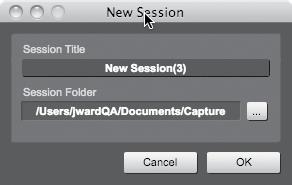 3 Software: Universal Control with VSL, Capture, 3.4 Getting Started in Capture Software: Universal Control with VSL, Capture, 3 Getting Started in Capture 3.4 Creating a New Session 3.4.2 The Session Page A Session is the document type in which all recording takes place in Capture.