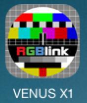 IOS: Open the APP STORE and search VENUS X1 or RGBlink, choose VENUS X1 and download
