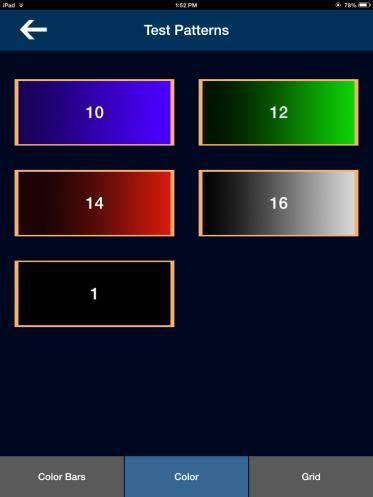 Color Bars Color Grid 5 Output Config Including output config