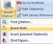 15. More on Formatting Documents We will now look at some special situations which may arise when formatting a paper with EndNote. a. Including Notes in the List of References This is only applicable to numbered styles.
