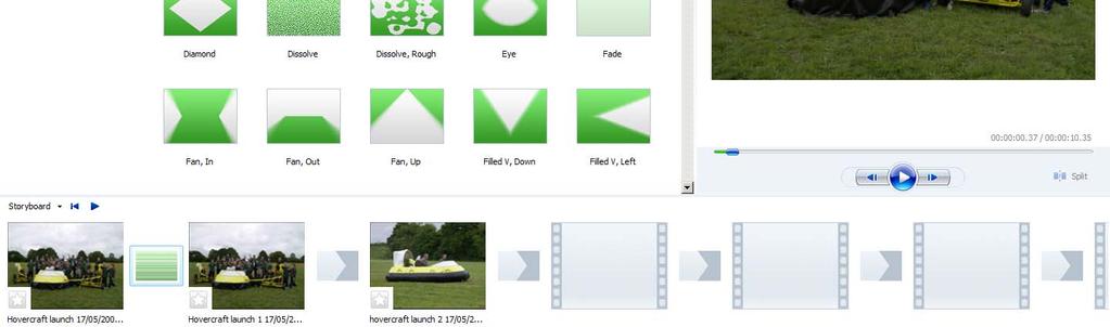 Save your project (File > Save Project) 14. Click on the play icon to preview your movie. 15.
