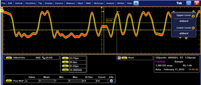 Tektronix 100G/400G Signal Acquisition Systems Equivalent Time Signal Acquisition Real Time Signal Acquisition Software