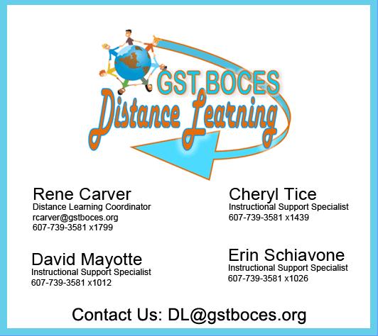 GST BOCES Distance Learning Rooms Cooper Plains Campus Building 8 Elmira Bush Campus Building 1 Hornell Wildwood Campus Building 1 Instructions Distance Learning Mode Overview: This tutorial will