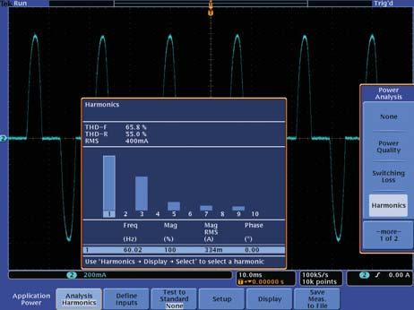 To examine a noisy signal in the frequency domain: 1. Press the front panel Math button. 2. Press the FFT menu button. 3.