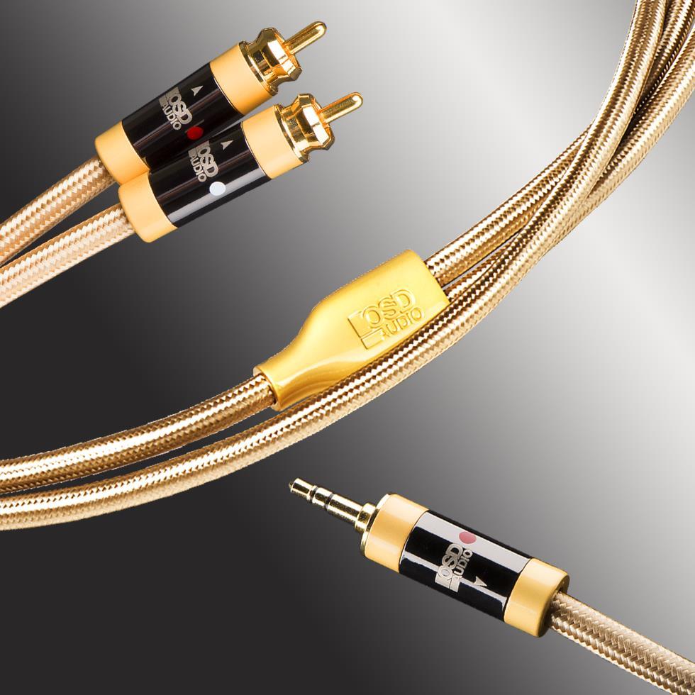 AURUM Series 3.5mm to Dual RCA Stereo Adaptor Cable 3.5mm to Dual RCA - Adaptor Audiophile Grade 3.