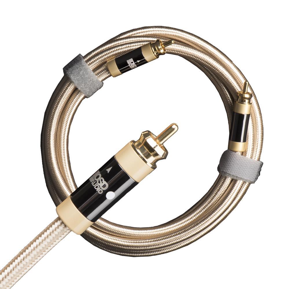 Aurum Sub Cables, A Closer Look Twisted Pair Center Conductors, each twist block external noise Double Shielded Directional Cable, Grounded at Source End for 100% Shield Sub Cable Dual Pairs Twisted