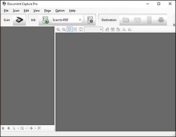 You see a window like this: 2. Click the Scan icon. 3. Select any displayed scan settings you want to use. Note: See the Help information in Document Capture Pro or Document Capture for details. 4.