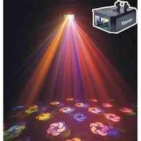 Systems Stormbird Dancelight Features: Heat evolution Warm Goboflower Effect with 16 different DMX compatible Gobos, integrated Mikrophone Consumption of Groundingtype 300