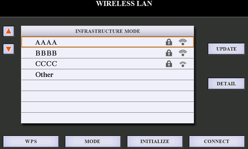 Connecting with an iphone/ipad via Wireless LAN By using a USB wireless LAN adaptor (sold separately), you can connect the PSR-S975/S775 with an iphone/ipad via a wireless network.