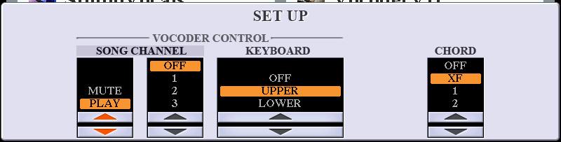 Setting and Editing Vocal Harmony Types (PSR-S975) Setting up the Vocal Harmony Control Parameters You can set which part controls the Vocal Harmony regardless of the current Vocal Harmony Type.