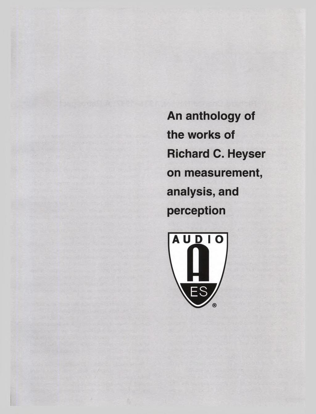 An anthology of the works of Richard C.