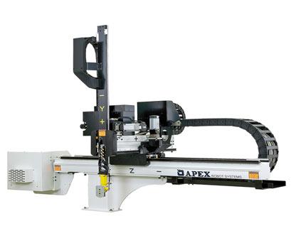 The Product Line: The SC 750 and 950 Series Robots- 3 Axis Full Servo Light Duty for Small Machines up to 250 Tons AC Brushless Servo Motors High Precision Linear Guide Systems End-of-Arm-Tooling