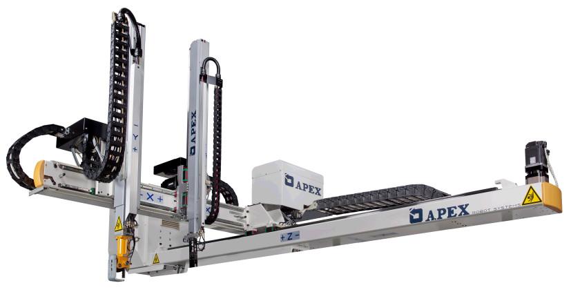 The Product Line: SB-Series Servo Robot- 3 and 5 Axis Full Servo AC Brushless Servo Motors High Precision Linear Guide Systems End-of-Arm-Tooling (EOAT) Quick Change System Fully Programmable 8.