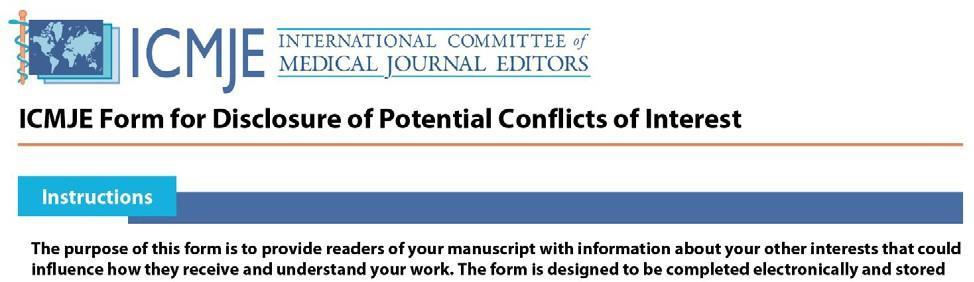 Authorship is reserved for those individuals who meet the criteria recommended by the International Committee of Medical Journal Editors (ICJME): 1.
