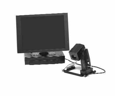 The discrete camera projects a full-color, auto-focus image on the screen for both near and distance viewing. Magnification: 1X 26.4X (with optional stand) Merlin LCD & Merlin Plus Easy to use!
