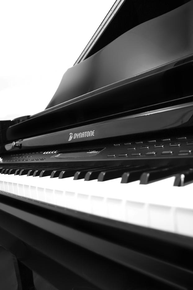 GRAND PIANO The DYNATONE grand pianos combine a beautiful cabinet, hammer action keyboard, real grand piano sound and advanced features. Dynatone Corp. majored in producing digital pianos from 1987.