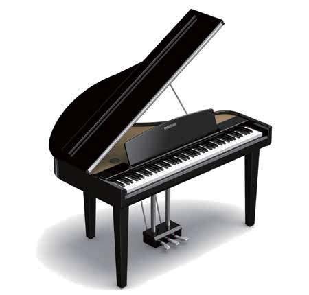 The SGP-600 adds on modernistic appeal by processing its nickel plated cabinet the same way acoustic pianos do theirs.