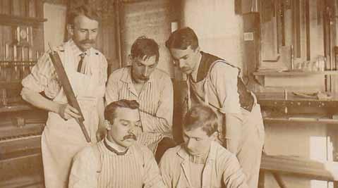 Our History ur istory Est. 1921 Voicing Room: Gideon L. Parsons, upper left, ca. 1906, J.W. Steere & Son Organ Co.