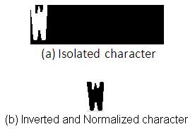 Figure 9: The Database Characters Figure 8: Normalized Character 2.5 Character Recognition Template matching is used for the character recognition.