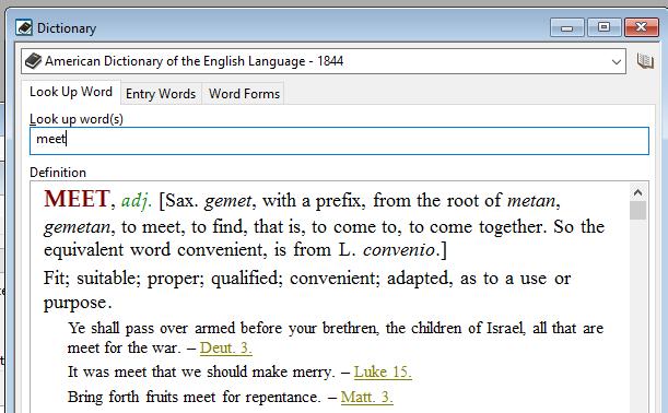 If you open the scriptures in two or more languages, you can look up a verse in one language and the other language windows will automatically synchronize or show the same verse