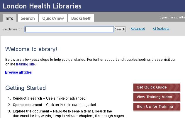 ebrary ebrary gives you access to a number of e-books on Medical Education, which form part of a new Virtual Faculty Collection provided by London Health Libraries.
