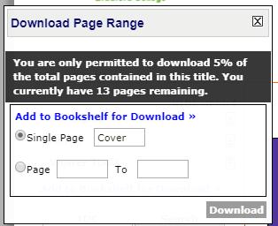 To copy a page or page ranges select the download button You can also use the download button to download a whole book to read offline.