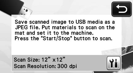 SCANNING IMAGES (Scn to USB) A pttern printed on pper or fric, n imge, pttern templte or n originl hnd-drwn illustrtion cn e scnned nd sved s imge dt on USB flsh drive.